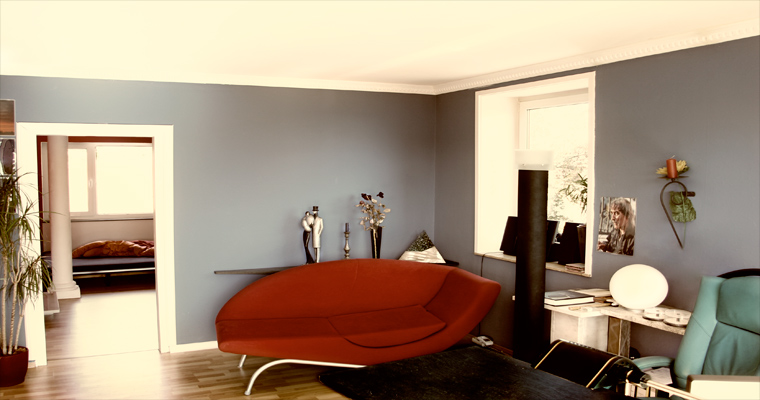 Wohnbereich einer 2-Zimmer-Wohnung im Zentrum Nürnbergs